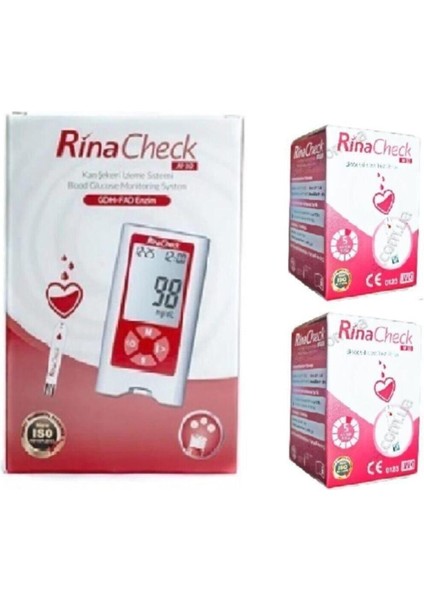 Şeker Ölçüm Cihazı ve 2 Kutu 100 Adet Şerit, Sağlıklı Takip Seti fiyatları