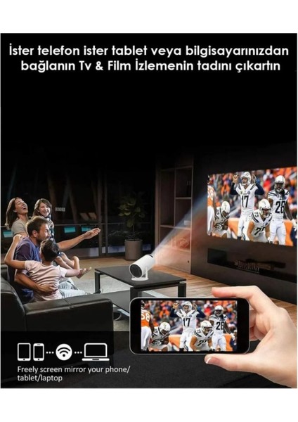 Taşınabilir Android Projektör, Ultra Hd, Bluetooth, Wi-Fi, Ev Sineması, Akıllı Kumanda indirimleri