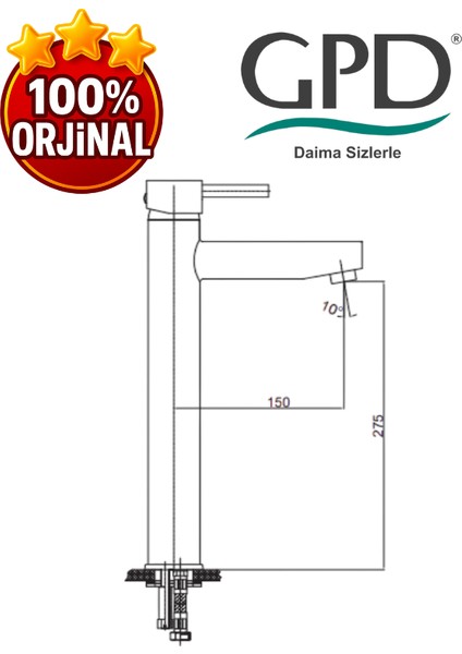 Espina MSL70 Set Üstü Lavabo Bataryası fiyatları