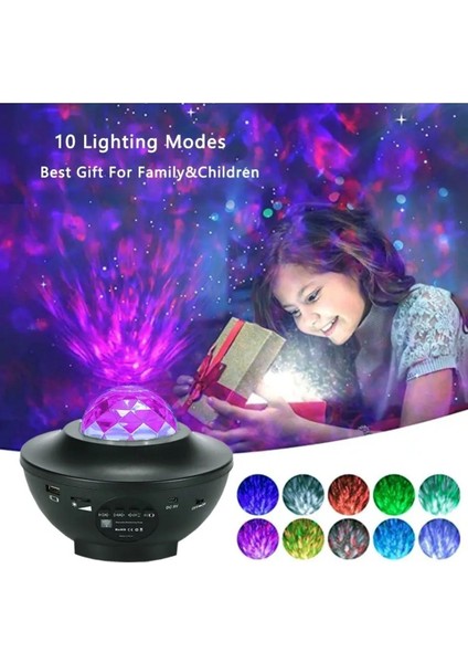 7 Renkli Ambiyans Projektör ve Bluetooth Müzik Işığı Siyah fiyatları