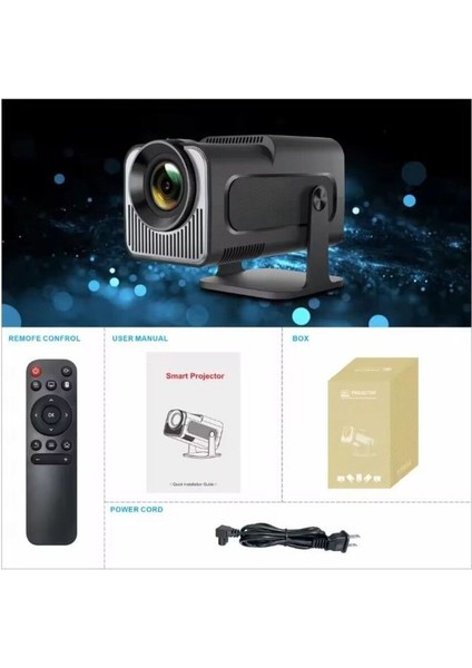 Mini 4K LED Wifi Android Taşınabilir Akıllı Projeksiyon Siyah fırsatları