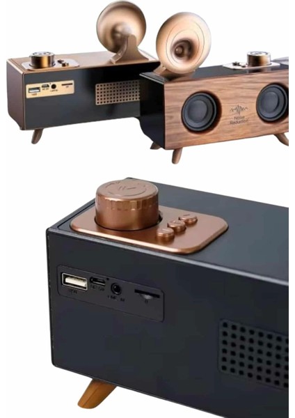 Renkli Ahşap Bluetooth Radyo ve Gramofon Ses Sistemi fiyatları