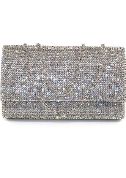 Taşlı Gümüş Abiye Çanta. Clutch Gümüş Taşlı Gece Çantası. Abiye Çanta Gümüş. Gümüş Abiye Çantası. modelleri