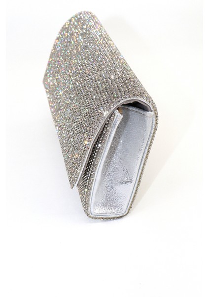 Taşlı Gümüş Abiye Çanta. Clutch Gümüş Taşlı Gece Çantası. Abiye Çanta Gümüş. Gümüş Abiye Çantası. fiyatları