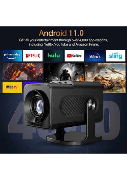 Yüksek Çözünürlüklü Akıllı Projeksiyon, 4k, Wifi6, Bluetooth 5.0, Ev ve Oyun Kullanımı fırsatları