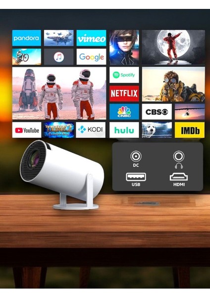 Taşınabilir ve Hafif Bluetooth Projeksiyon Cihazı Beyaz, Yüksek Teknoloji ile Sunumlar Için fırsatları