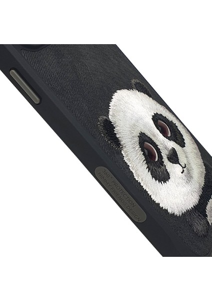 Samsung S24 Ultra Uyumlu 3D Göz Panda Detaylı Gerçek Nakış Işlemeli Kabartmalı Big Eyes Kılıf modelleri