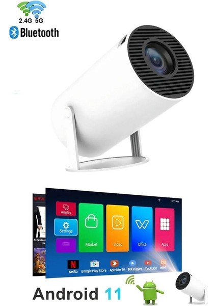 Taşınabilir Sinema Keyfi: Yüksek Kaliteli Mini Projektör Beyaz