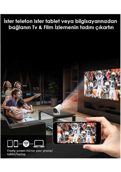 Taşınabilir Sinema Keyfi: Yüksek Kaliteli Mini Projektör Beyaz