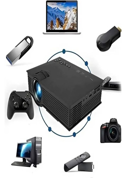 Full Hd Wi-Fi Akıllı Taşınabilir Projeksiyon, Ev, Ofis, Eğitim ve Dış Mekan Kullanımı