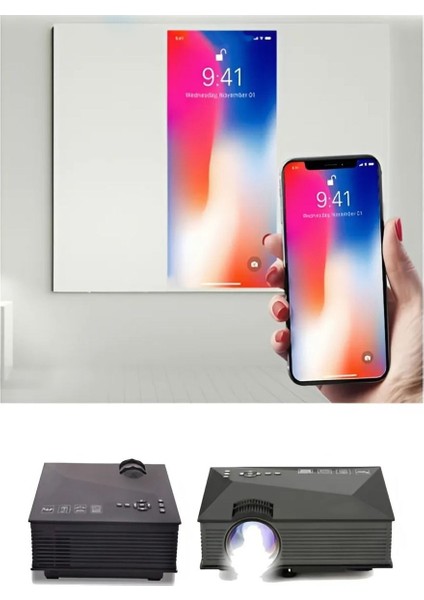 Full Hd Wi-Fi Akıllı Taşınabilir Projeksiyon, Ev, Ofis, Eğitim ve Dış Mekan Kullanımı fırsatları