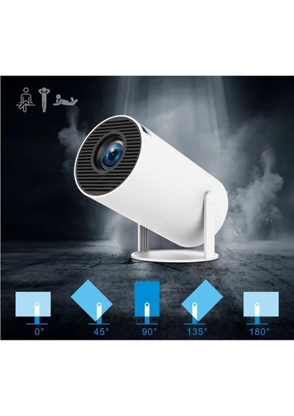 Taşınabilir 1280X720P Sinema Projektörü, Bluetooth, Wi-Fi, Android 11, Ev Eğlencesi