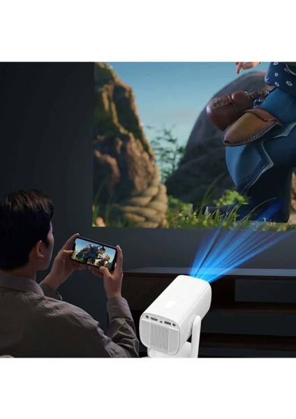 Taşınabilir 4K Wi-Fi Rgb LED Akıllı Projeksiyon, Powerbanklı, Android Uyumlu fiyatları