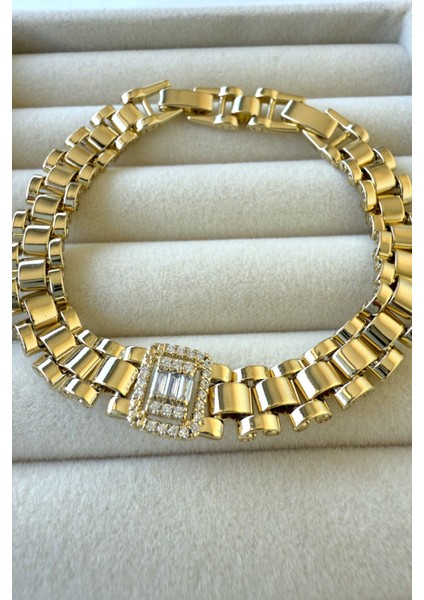 14K Altın Kaplama Zirkon Taşlı Bileklik Xuping Kadın Gold Bileklik