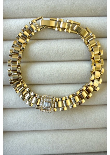 14K Altın Kaplama Zirkon Taşlı Bileklik Xuping Kadın Gold Bileklik modelleri