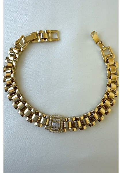14K Altın Kaplama Zirkon Taşlı Bileklik Xuping Kadın Gold Bileklik