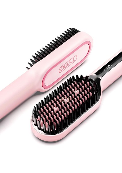 Plus Saç Düzleştirici Fırça, Kalın ve Kıvırcık Saçlar Için, 16 Isı Ayarı Uyumlu