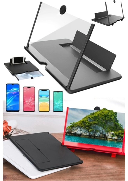 Katlanabilir Taşınabilir 3D Ekran Büyüteci ve Projeksiyon Stand modelleri