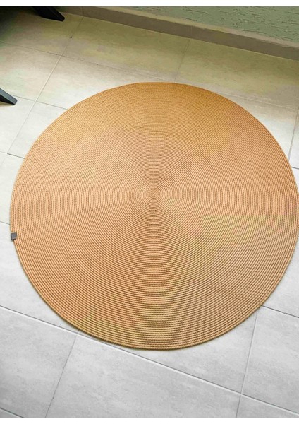 Jüt Yuvarlak Salon Mutfak Balkon Oturma Odası Kapı Önü Banyo Paspas Yolluk Kilim