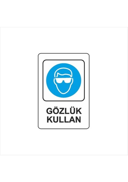 Gözlük Kullanım Levhası (YUL-303) - Güvenli ve Kolay Kullanım Için Ideal Seçenek