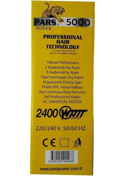 2400 W Güçlü Fön Makinesi, Şık Siyah Tasarım indirimleri