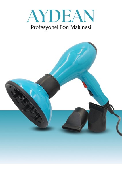 Yüksek Güç Profesyonel Saç Kurutma Makinesi, Almanya Yapımı, Mavi Renkli
