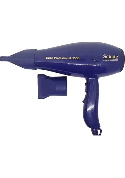 Güçlü 2400W Turbo Fön Makinesi, Lacivert, Profesyonel Kullanım