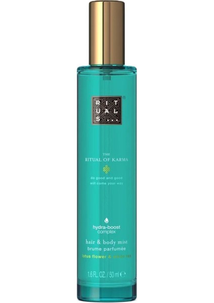 The Ritual Of Karma Saç ve Vücut Spreyi 50ML, Lotus Çiçeği ve Beyaz Çay Kokulu Tazeleyici Sprey