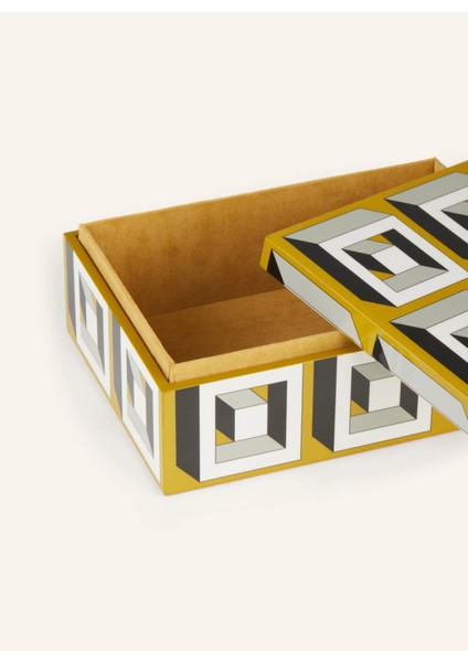 Arcade Kutusu 23 Cm, Parlak Lake, Geometrik Desenli, Kadife Iç Kaplama fiyatları