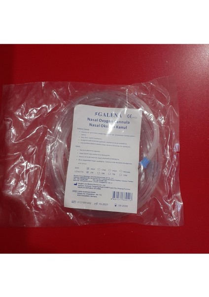 Yumuşak ve Konforlu 2 Metre Nazal Kanül, Güvenli Solunum Destek Ürünü