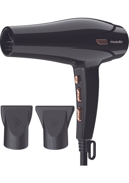 Siyah Fön Makinesi MHD-4555, Güçlü ve Şık Tasarım