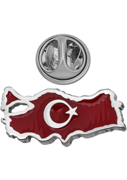 Gümüş Türkiye Haritası Rozet