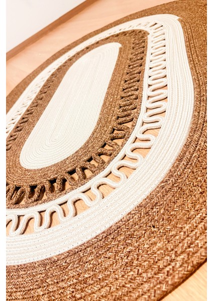 Jüt Trikotlu Oval Salon Mutfak Balkon Oturma Odası Kapı Önü Banyo Paspas Yolluk Kilim fiyatları