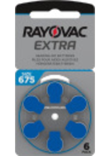 Yüksek Performanslı 675 Numara Işitme Pili, 6'lı Paket, Uzun Ömürlü ve Güçlü Ses