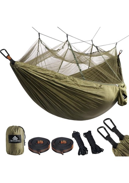 Ultra Hafif Askeri Kamp Hamak Sivrisinek Ağı 275X140 cm 300 kg Taşıma Kapasiteli