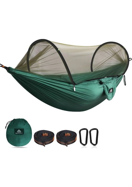 Ultra Hafif Kamp Hamak, Sineklikli, 275X140 Cm, 300 kg Taşıma Kapasiteli