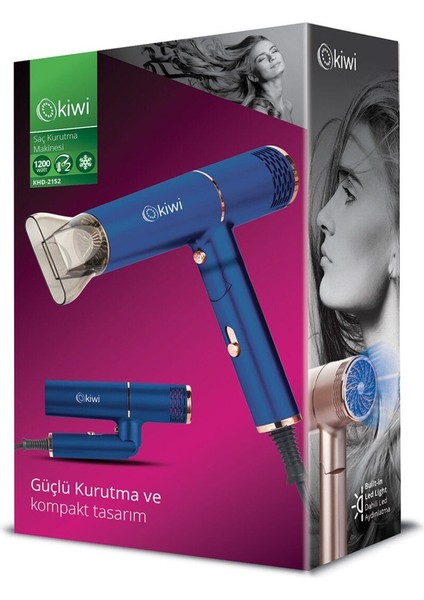 Mavi Renkli Hafif ve Güçlü Saç Kurutma Cihazı, Pratik Kullanım fırsatları