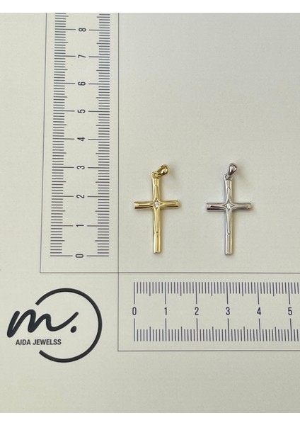 925 Ayar Gümüş Tek Zirkon Taşlı Özel Tasarım Haç Gümüş Kolye Ucu modelleri