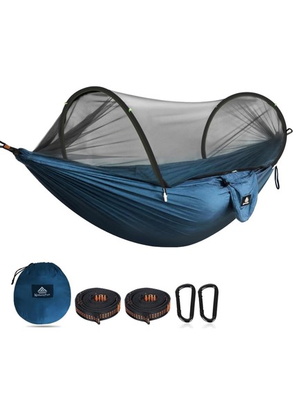 Ultra Hafif Kamp Hamak, Sineklikli, 275X140 Cm, 300 kg Taşıma Kapasiteli