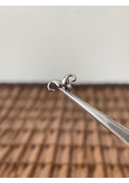 316 L Cerrahi Çelik Bıyık Modeli Dudak Kıkırdak Helix Tragus Piercingi
