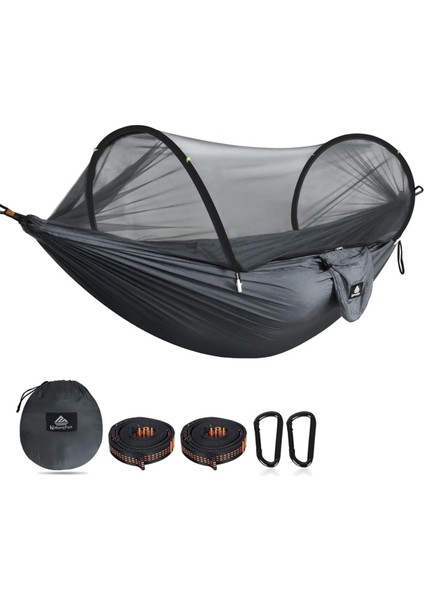 Ultra Hafif Kamp Hamak, Sineklikli, 275X140 Cm, 300 kg Taşıma Kapasiteli