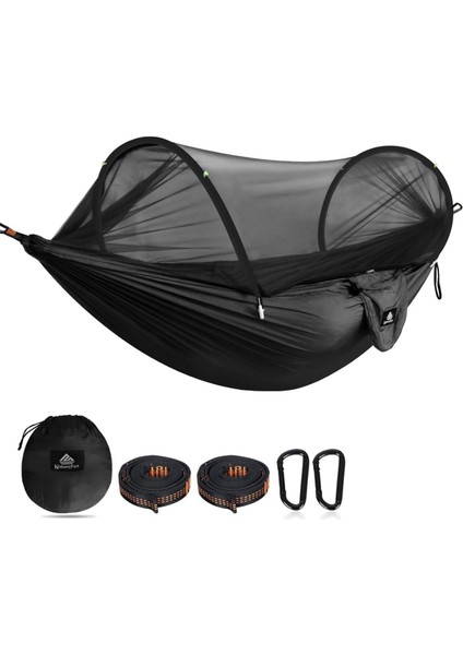 Ultra Hafif Kamp Hamak, Sineklikli, 275X140 Cm, 300 kg Taşıma Kapasiteli