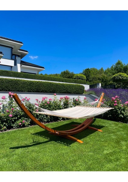Trevıso Pamuk Hamak Kahverengi, Larch Ahşap Çerçeve ile Şık Dinlenme fırsatları