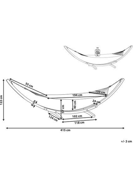 Trevıso Pamuk Hamak Kahverengi, Larch Ahşap Çerçeve ile Şık Dinlenme indirimleri