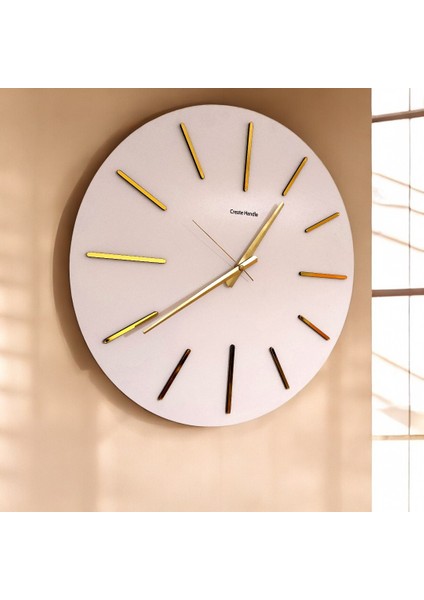 Create&handle 50X50 cm Kabartmalı Aynalı Pleksi Duvar Saati - Quartz Mekizma, Şık ve Modern Ahşap Tasarım fiyatları