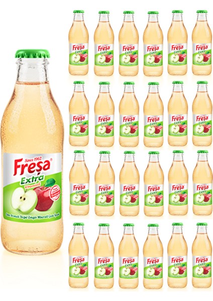 Extra Elma Aromalı Gazlı İçecek 200 ml x 24 Adet