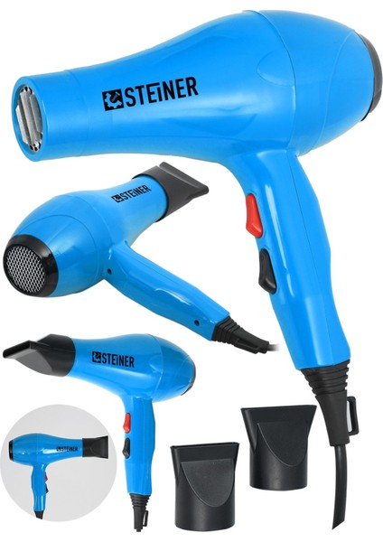 Güçlü 3600W Profesyonel Saç Kurutma Makinesi, Mavi, 2 Ek Başlık Ile. modelleri