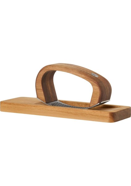Knoblauchpresse Sarımsak Ezici, 7,5 Cm, Akazie & Paslanmaz Çelik