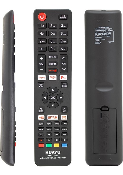 Netflıx-Youtube-Google Play Tuşlu Unıversal Lcd Led Tv Kumanda Rm-L1622 (5232) fiyatları