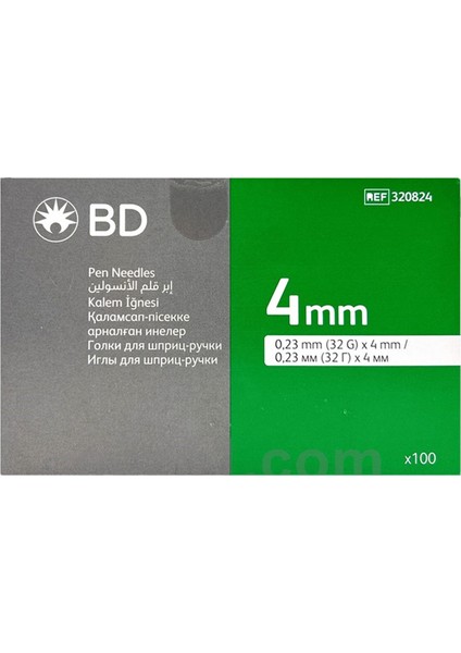 32G Kalem Iğnesi, 0.23MM×4MM, 100 Adet Paket, Kaliteli ve Dayanıklı Ürün